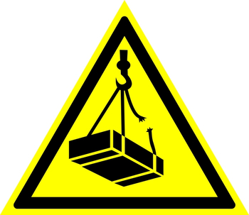 W06 опасно! возможно падение груза (пленка, 300х300 мм) - Знаки безопасности - Знаки и таблички для строительных площадок - Магазин охраны труда Протекторшоп