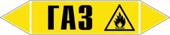 Маркировка трубопровода "газ" (пленка, 716х148 мм) - Маркировка трубопроводов - Маркировки трубопроводов "ГАЗ" - Магазин охраны труда Протекторшоп