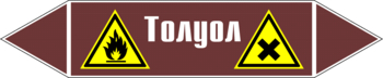 Маркировка трубопровода "толуол" (пленка, 252х52 мм) - Маркировка трубопроводов - Маркировки трубопроводов "ЖИДКОСТЬ" - Магазин охраны труда Протекторшоп